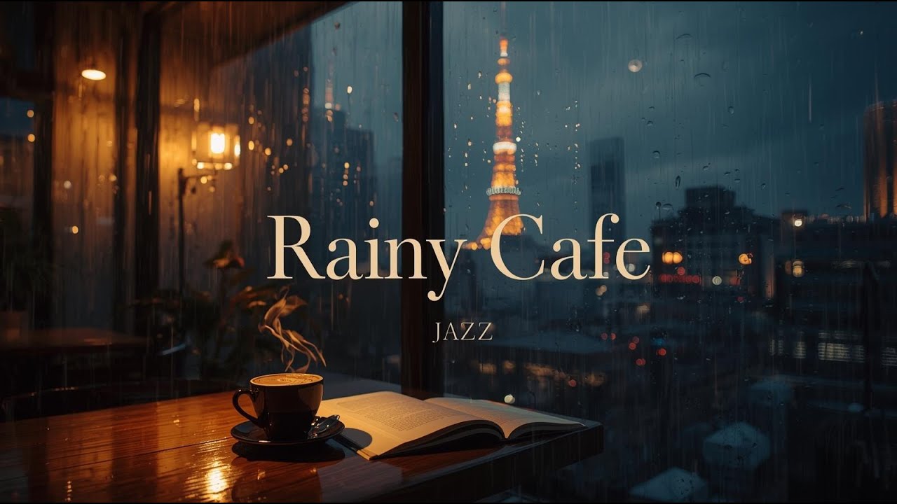 Rainy Cafe Jazz ☕️🌧️ | Cozy Piano Jazz for Studying, Work & Focus | Tokyo Night