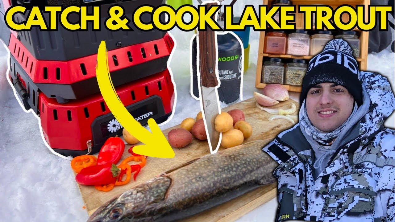 Muskoka Lakes Ep 5 Catch & Cook Lake Trout Ice Fishing Mr Heater