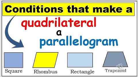 [Tagalog] Conditions that make a quadrilateral a parallelogram #math9 #parallelogram #quadrilateral