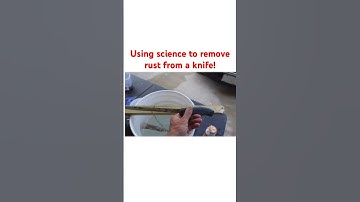Removing rust from a knife using Electrolysis! #rustremoval #science #amazing #fishing #education