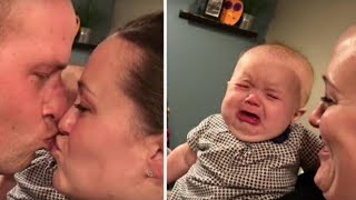 Baby feel jealous over parents | funny reaction 🤣 by FUNNY BABIES TV 546 views 3 years ago 5 minutes, 32 seconds