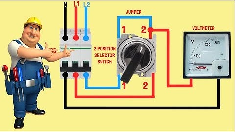 how to connect voltmeter with 2 position selector switch