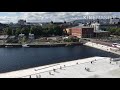 Beautiful city view and ocean view from opera roof top oslo norway