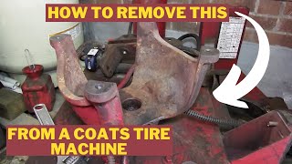 Remove basket on Coats rim clamp tire machine