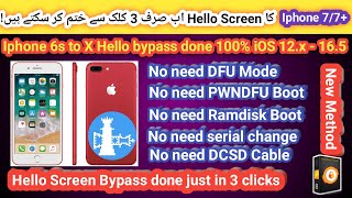 Iphone 7/7 plus Hello Screen bypass done by unlock tool after Jailbreak New method | 2023 |