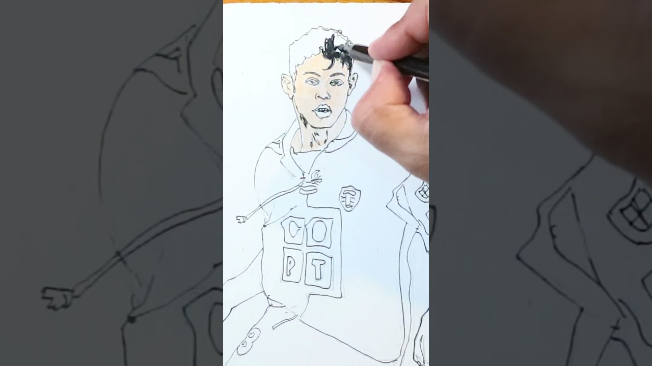 Young Ronaldo Drawing – Football Art of Sporting CP Legend