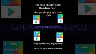 free Google play redeem code..get daily Google play gift cards.. reedem now..