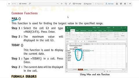 Class 7 || Computer || chapter -2 || Formulas and functions in excel || Part 13
