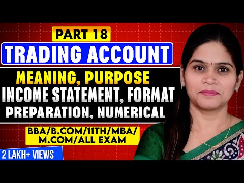 Trading Account | Final Accounts | Financial Statements | Trading A/c
