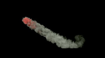 Smoke Simulation Of A Fireball Following Trail/Path (Made In Blender 3D 2.56)