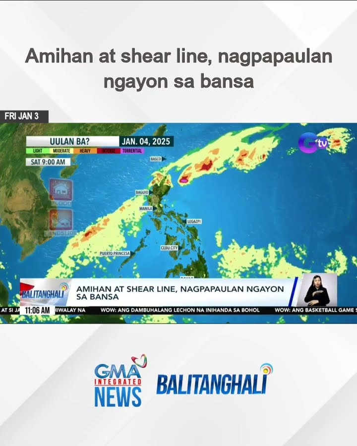 Amihan at shear line, nagpapaulan ngayon sa bansa | Balitanghali