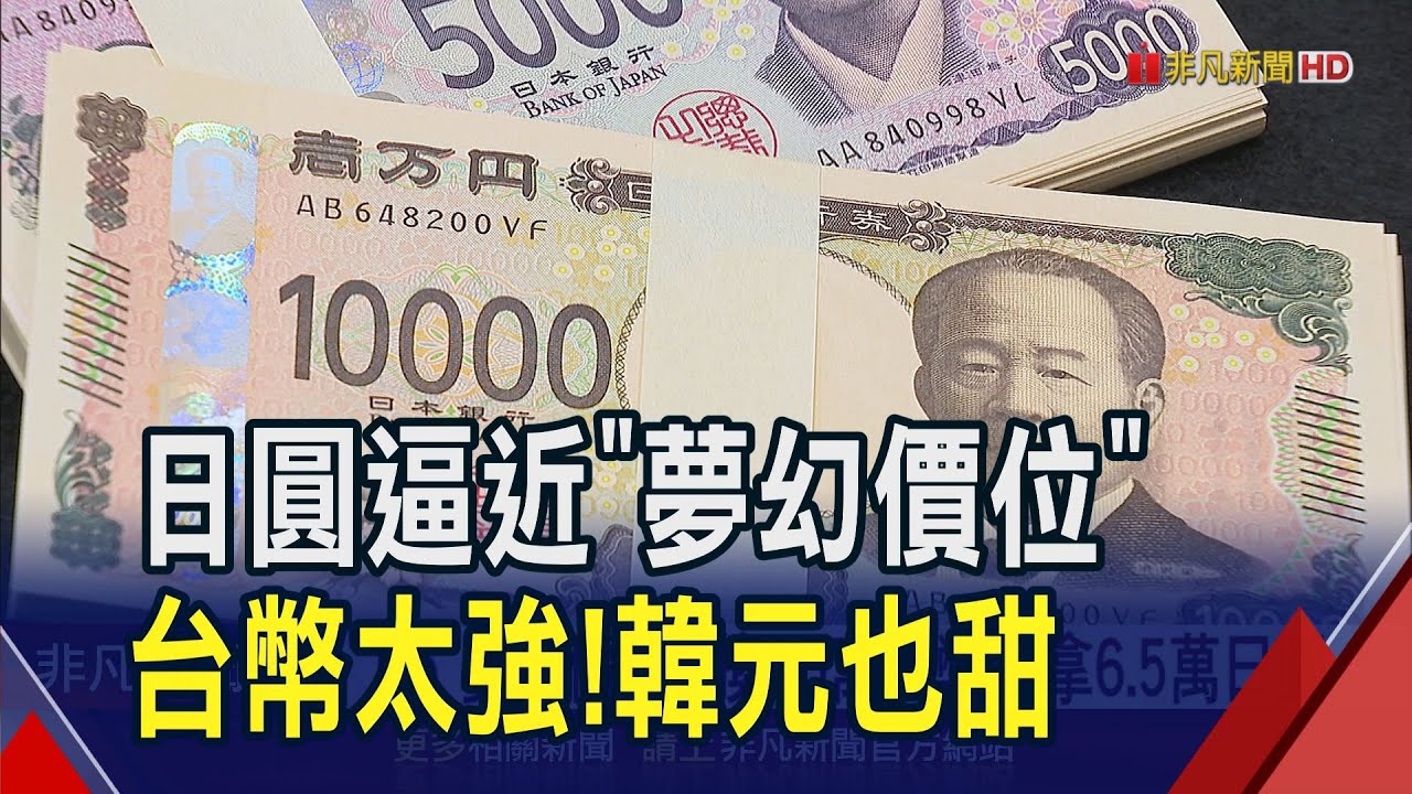 新台幣太強一度升抵28.7！日圓逼近
