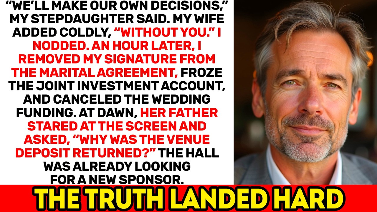 “We’ll Decide Without You,” My Wife Said. I Froze the Wedding Funds