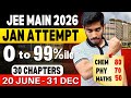 JEE Mains 2026: Only 30 Chapters to Score 99%ile🔥| 0 to 200+ in 7 Months #jee2026 #iit #jeemains|