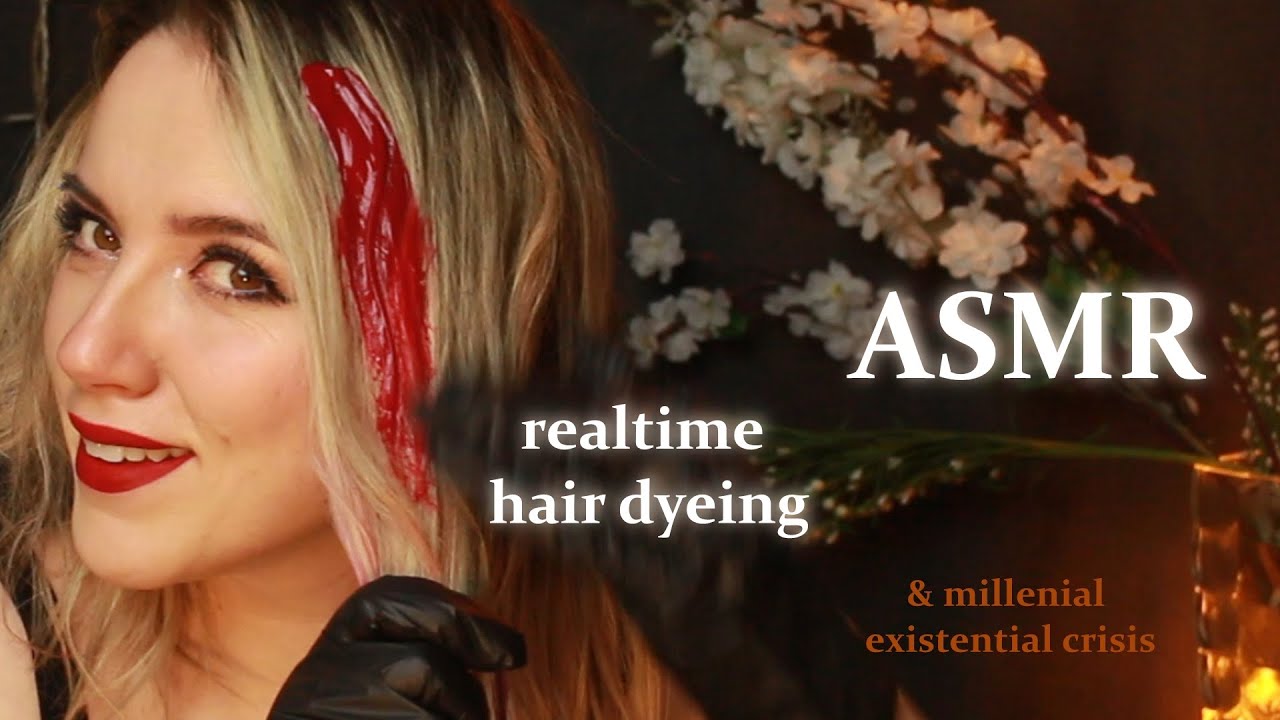 ASMR Hair Dye Session 💗 Soft Spoken Pink Hair Coloring & Brushing