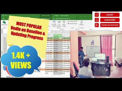 HOW TO ASSIGN BASELINE & UPDATING THE PROGRESS IN MS PROJECT - YouTube