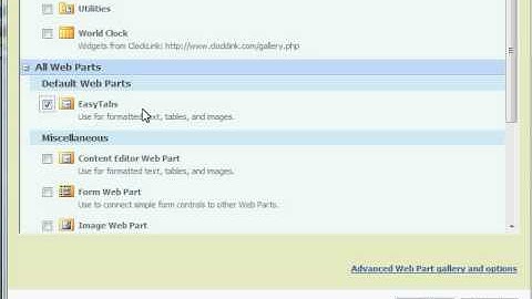 SharePoint Easy Tabs Web Part