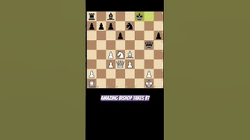 Amazing bishop sacrifice for deflection!! #chess #chesstactics