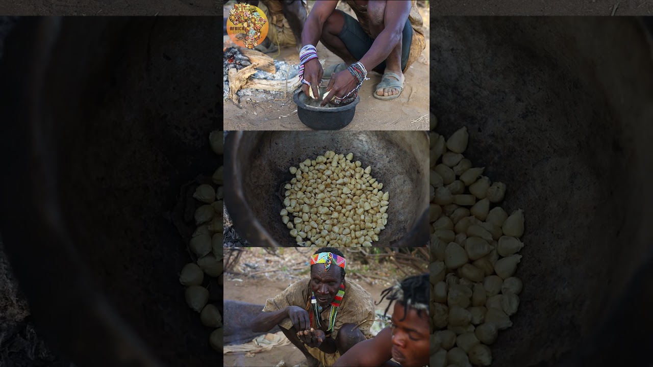 Roasting Corn For Breakfast With Hadzabe Tribe