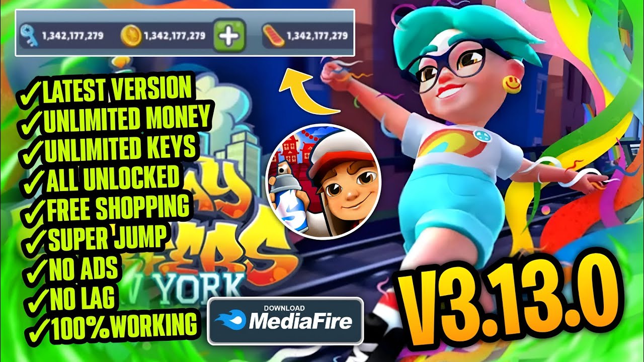 Subway Surfers Mod Apk v3.21.1 Unlimited Characters Money And Keys 2023