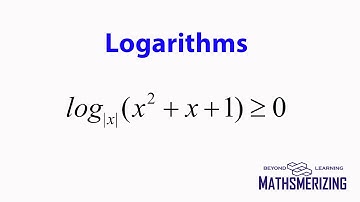 Logarithmic inequalities (variable base) : Solved example 1 :  log|x|(x^2+x+1) greater than equal 0