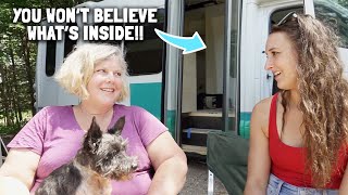 Solo Female Traveller's Shuttle Bus Tiny Home Dream!! (Full Tour)