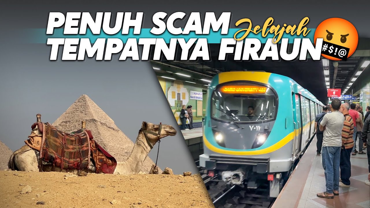 Ep. 5 MESIR BUKAN UNTUK PEMULA‼️ PENUH SCAM PENIPUAN 😭 Keliling Cobain Metro Cairo + Piramida Giza