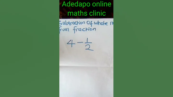 Subtracting whole number from fraction