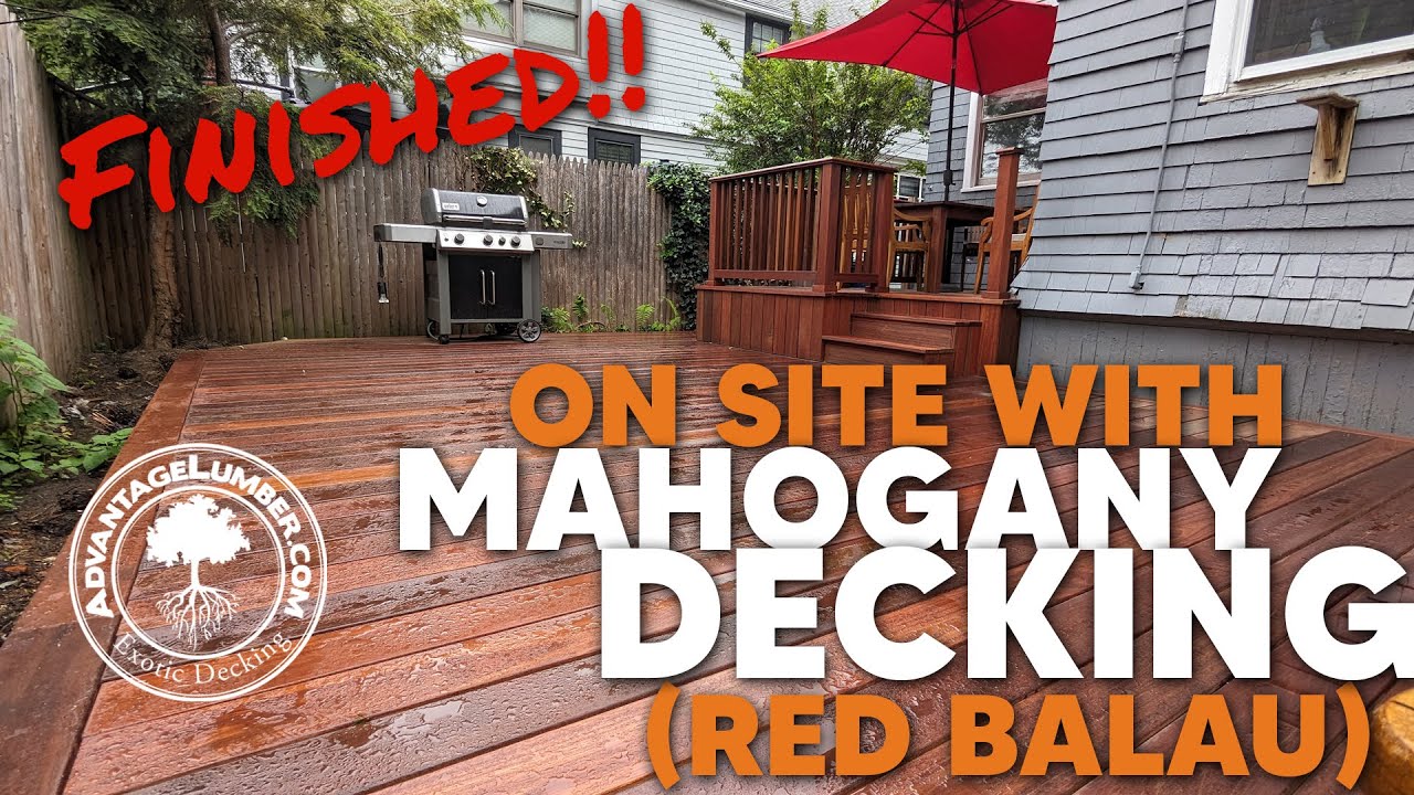 On The Job Site With Mahogany Decking(Red Balau) - Finished Job!