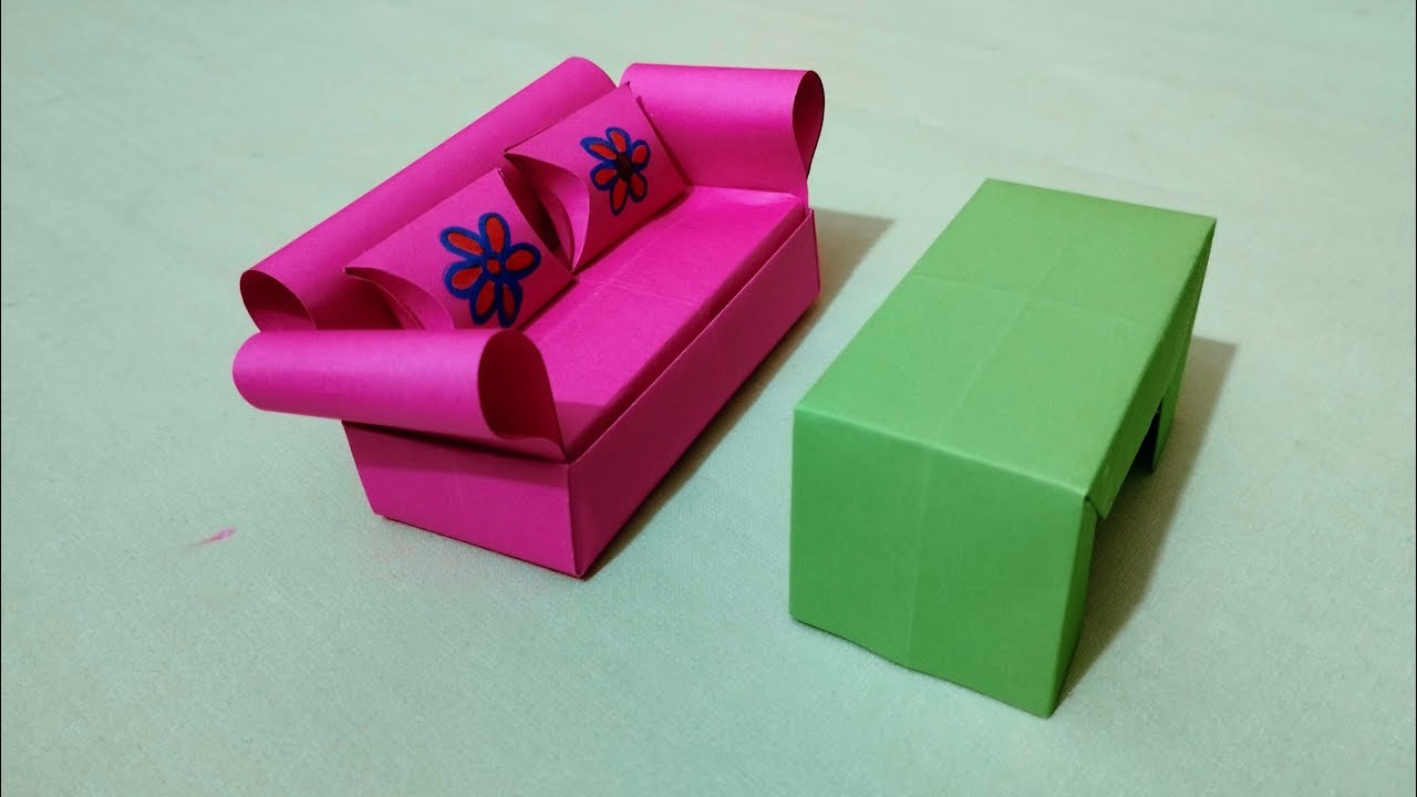 DIY | How To Make a Origami Paper Table - Easy Origami Table Craft ...