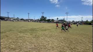 LAIE PARK 10 U RACE Zeke in green 7yrs old and Bazzy Next to him in white 8yrs old...PAL Clinic 