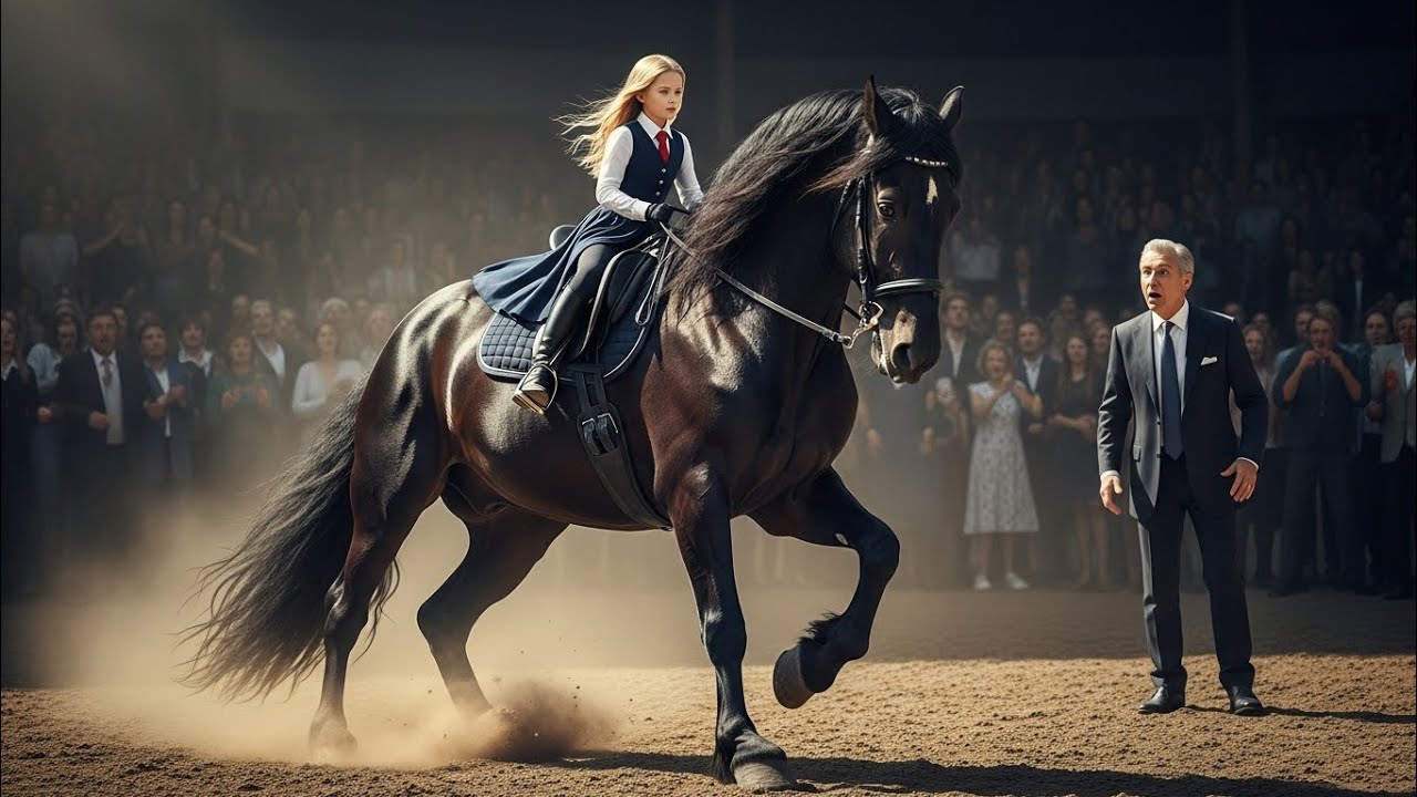 Everyone Laughed When She Tried Riding the Millionaire’s Horse — No One Laughed After #horse 