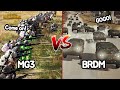 와 이건..!! BRDM 수십대를 MG3로 막아봤는데 대박 결과가!Great!! BRDM vs MG3!! Miramar Bridge Battle!!