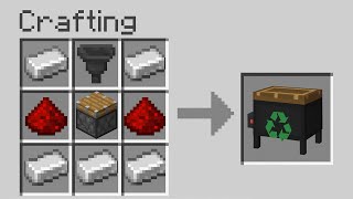 Minecraft Recycler Block Mod Showcase: Transform Items into Useful Resources (1.20.1 Forge