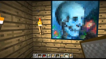 Minecraft Tutorial World #2 How To Make A Secret room with paintings