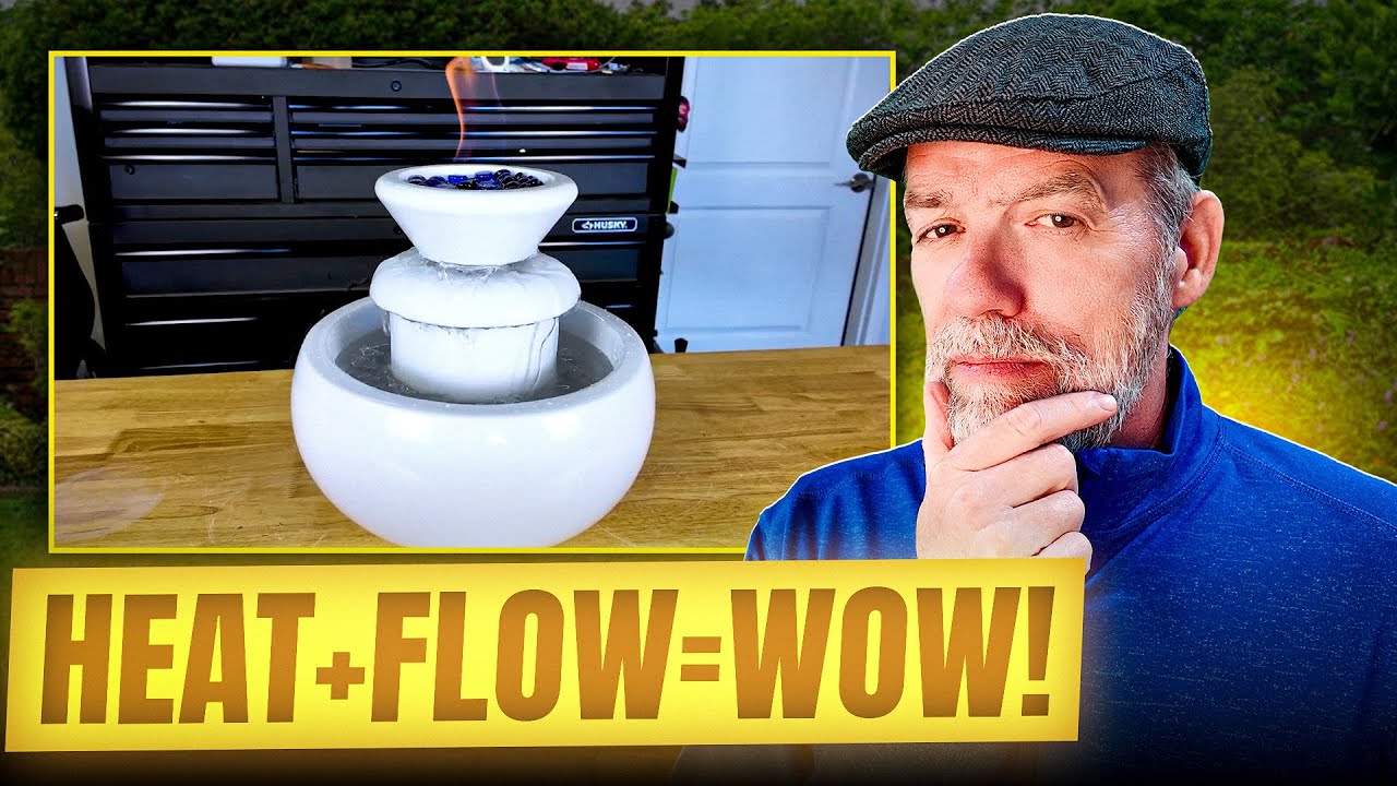 This 3D Printed Concrete Bowl Has FIRE and WATER in One – DIY (Step by Step)