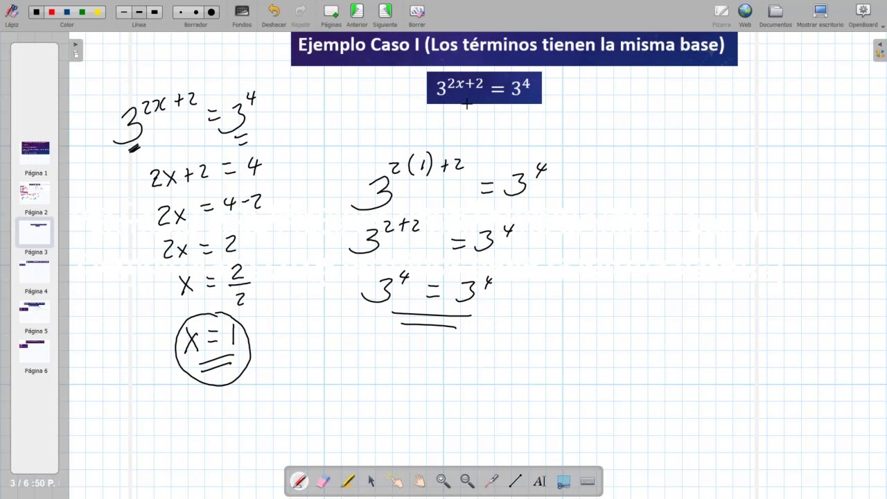 ALGEBRA Video N°33 Ec-Exponencial y Ec-Lineales