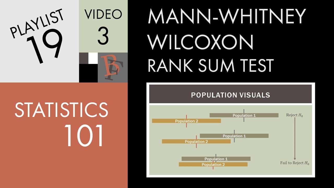 Statistics 101: Nonparametric Methods, Mann-Whitney-Wilcoxon Rank Sum Test