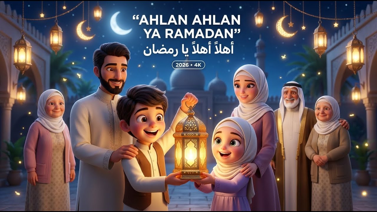 Ahlan Ahlan Ya Ramadan | أهلاً أهلاً يا رمضان 🌙✨| Welcome Ramadan 2026 | Ramadan Kids Song 2026
