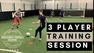 3 Player Training Session (Pro Players) 3 Player Soccer Passing Drills