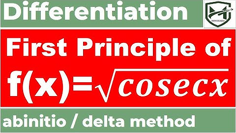 first principle of root cosecx I abinitio method I delta method I derivatives I deepak mittal