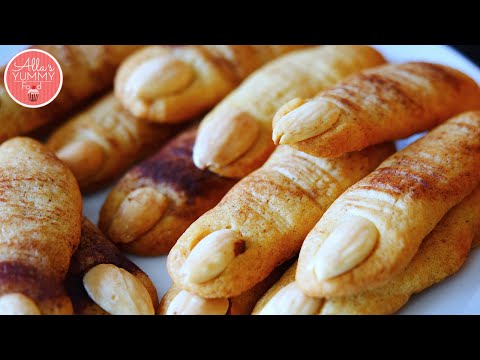 halloween-cookies-|-witch-fingers-|-Печенье-"пальцы-ведьмы