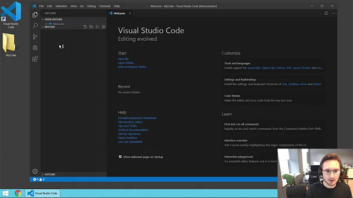 Create a project folder (Visual Studio Code), create a file and open the Terminal (2/5)