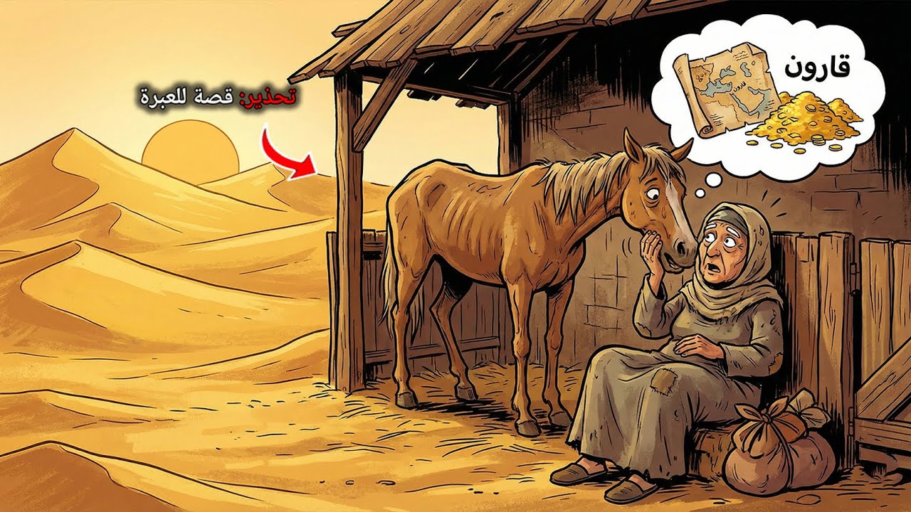 #قصة الأرملة التي طردها إخوتها لتنام في الزريبة مع الحصان المريض! فسمعت الحصان يتمتم قادتها إلى كنز!