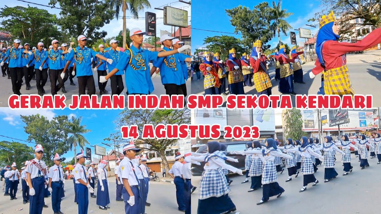 Gerak Jalan Indah Tingkat SMP Sekota Kendari 14 Agustus 2023 || HUT RI ke-78