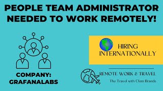 People Team Administrator Needed To Work Remotelyinternational, Work From Home Job