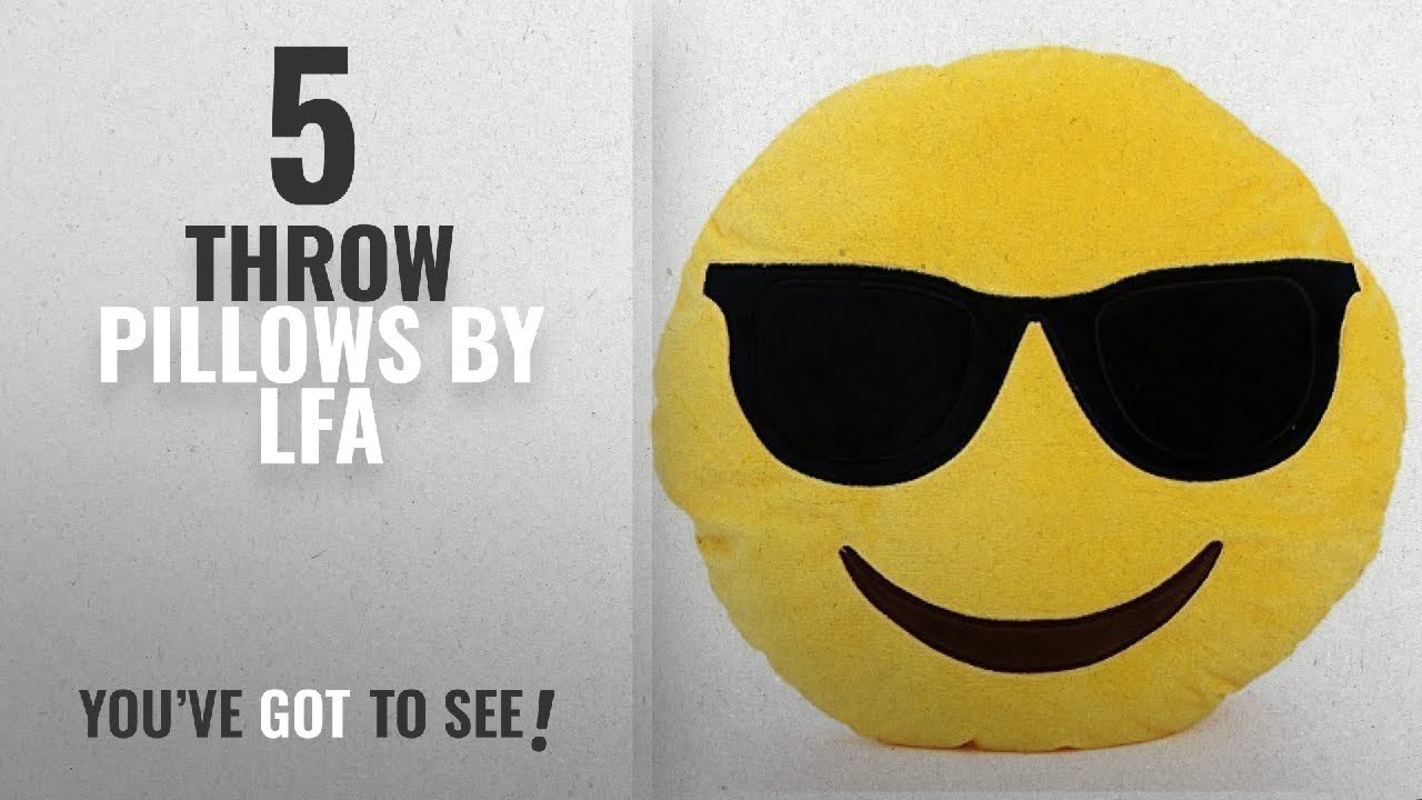 Top 10 Lfa Throw Pillows [2018]: Emoji Smiley Emoticon Yellow Round Cushion Pillow Stuffed Plush