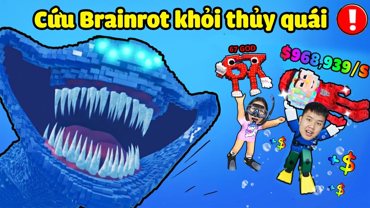 Lặn cứu Brainrot siêu hiếm khỏi Thủy Quái EL GRAN MAJA , BLOOP, KRAKEN cùng bqThanh và Ốc