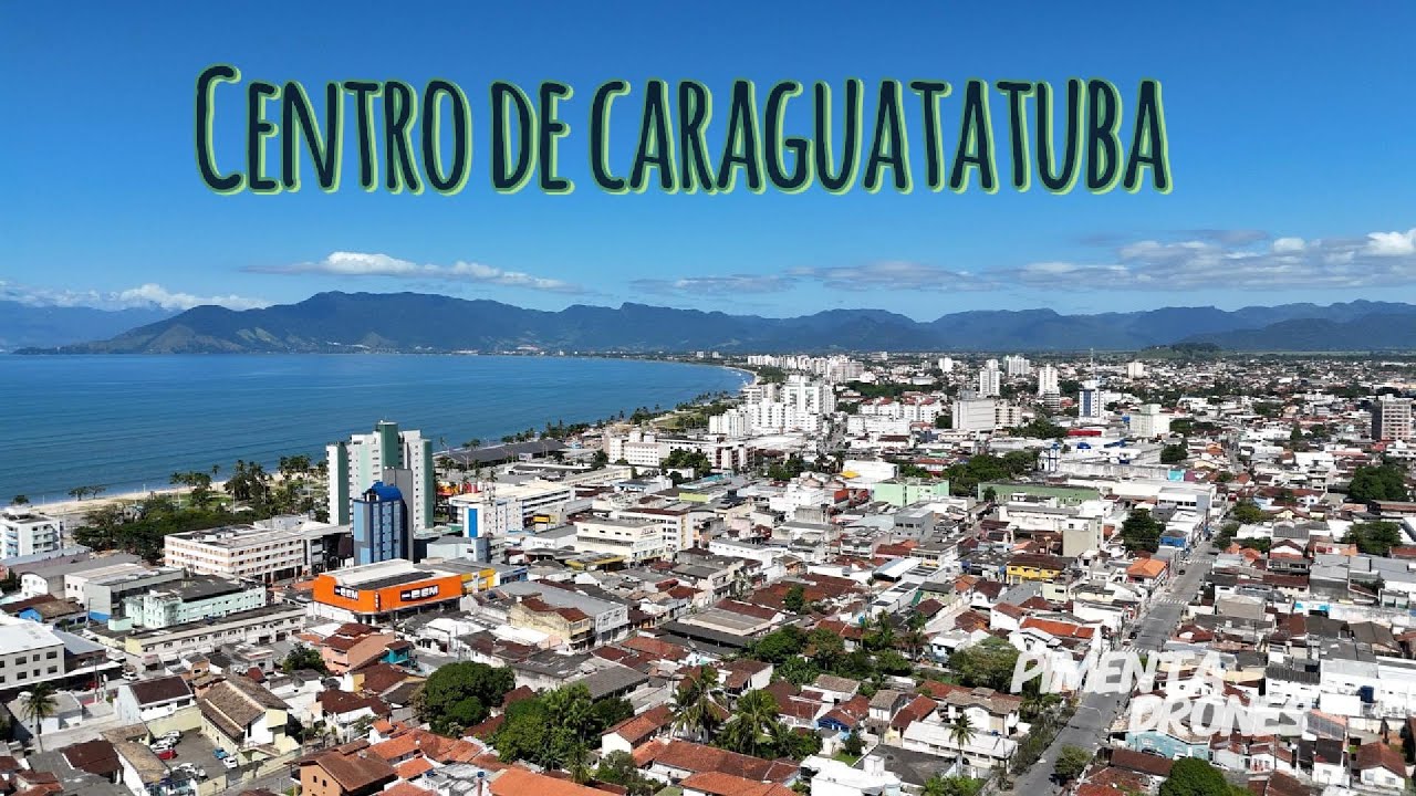 Uma volta de Drone pelo Centro de caraguatuba-SP litoral norte. DJI mini 4 Pró.
