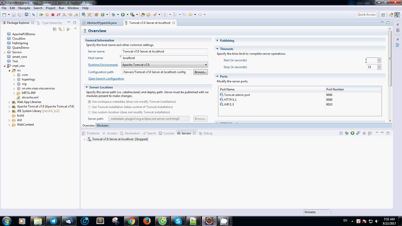 Cấu hình timeout tomcat trong Eclipse - YouTube